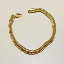 Pulseira Berloque Dourada Folheado a Ouro