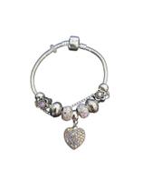 PULSEIRA BERLOQUE METAL PRATA COM ZIRCONIA FRUTA COR Prata