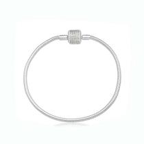 Pulseira Berloque Prata Fecho com Pedras Pulseira Berloque Prata Fecho com Pedras