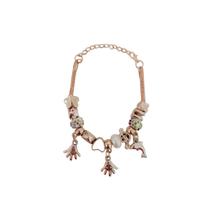 Pulseira Berloque Prateada E Dourada Feminina De Pedras Pulseira Berloque Prateada E Dourada Feminina De Pedras