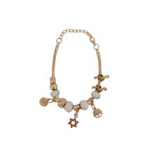 Pulseira Berloque Prateada E Dourada Feminina De Pedras Pulseira Berloque Prateada E Dourada Feminina De Pedras