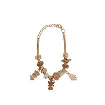 Pulseira Berloque Prateada E Dourada Feminina De Pedras Pulseira Berloque Prateada E Dourada Feminina De Pedras