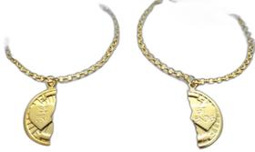 Pulseira Best Friends Amigas Folheado a Ouro 18k Pulseira Best Friends Amigas Folheado a Ouro 18k