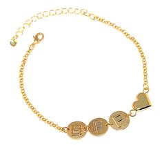 Pulseira Best Friends Forever Amizade Amigas Folheado-2 Pçs