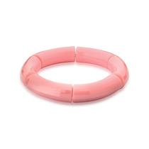 Pulseira Bijuteria com acrílico na cor Rosa