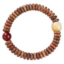 Pulseira Birmese Padauk Spacer Bead 3x8mm para homens e mulheres