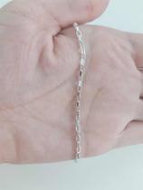Pulseira Bloco Prata Italiana 925 22 Cm Pulseira Bloco Prata Italiana 925 22 Cm