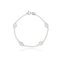 Pulseira Boca Santa Semijoias Delicate Ouro Branco