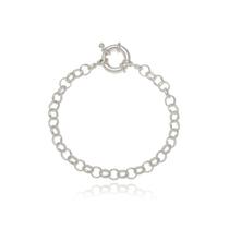 Pulseira Boca Santa Semijoias Elo Português Ouro Branco Pulseira Boca Santa Semijoias Elo Português Ouro Branco