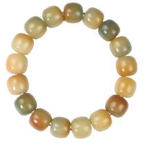 Pulseira Bodhizi verde limão para homens e mulheres, miçangas de 12x13mm Pulseira Bodhizi verde limão para homens e mulheres, miçangas de 12x13mm