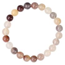 Pulseira Bodhizi Violet Calcedônia com miçangas redondas de 8 mm