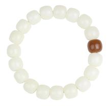 Pulseira Bodhizi White Cube Beads 10x11mm para homens e mulheres Pulseira Bodhizi White Cube Beads 10x11mm para homens e mulheres