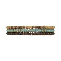 Pulseira Boho De Contas De Madeira E Casca De Coco Para Homens E Mulheres, Estilo Festivo, Versátil,