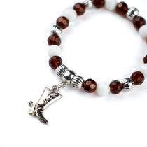 Pulseira Boiadeiro Pingente Cristal e Silicone