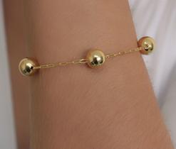 Pulseira Bola Banhada a Ouro 18k