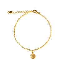 Pulseira bola cravejada banhada a ouro