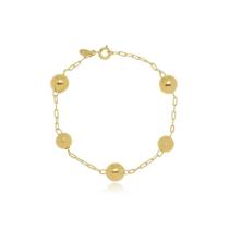 Pulseira Bola Lisa E Fosca Banhada A Ouro 18K Pulseira Bola Lisa E Fosca Banhada A Ouro 18K
