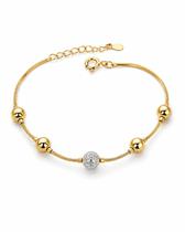 Pulseira Bolas delicadas Banhada a Ouro 18k