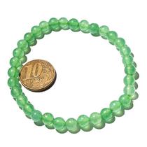 Pulseira Bolinha 6mm Pedra Quartzo Verde Natural Fio Silicone Pulseira Bolinha 6mm Pedra Quartzo Verde Natural Fio Silicone