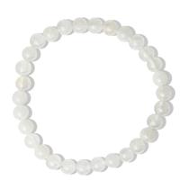 Pulseira Bolinha Pedra Cristal Opalado Natural 6mm Pulseira Bolinha Pedra Cristal Opalado Natural 6mm