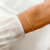 Pulseira Bolinhas Achatadas Banhada a Ouro 18K Pulseira Bolinhas Achatadas Banhada a Ouro 18K