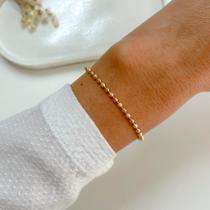 Pulseira Bolinhas Lisas e com Textura Banhada a Ouro 18K Pulseira Bolinhas Lisas e com Textura Banhada a Ouro 18K