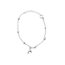 Pulseira bolinhas tema mar golfinho prata 925