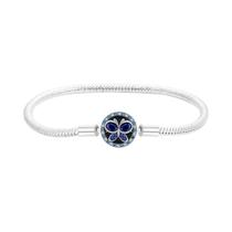 Pulseira Borboleta Azul Para Mulheres Joia DIY De Prata 925 Da Moda