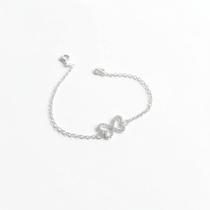 Pulseira Borboleta Cravejada Elo Português De Prata 925