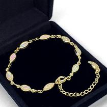 Pulseira Boreal Contas Ovais Banho Ouro 18k 2222 Pulseira Boreal Contas Ovais Banho Ouro 18k 2222