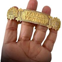 Pulseira Bracelete 18mm Favela Venceu Banhado a Ouro 18K