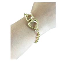 Pulseira bracelete 6mm fecho coração de Qualidade