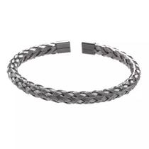 Pulseira Bracelete Aço Inox 316l Prata Trançada Ajustável