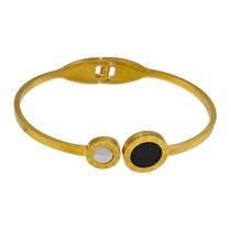 Pulseira Bracelete Aço Inox Feminina Prego Moda Com Strass