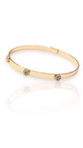 Pulseira Bracelete Com Flores Cravejadas Com Zircônias Colors- Folheado A Ouro18k