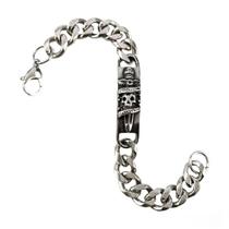 Pulseira bracelete cuban skull dagger