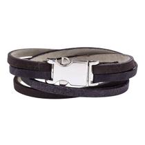 Pulseira Bracelete de Couro Genuino Letimo Masculina