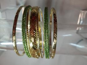 pulseira bracelete de metal roxo e dourado brilhante, kit 9 pç