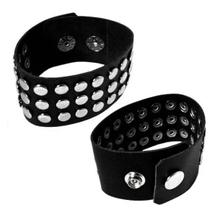 Pulseira Bracelete De Tachas Rebite Punk Rock - CM Presentes e Fantasias