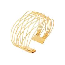 Pulseira Bracelete Dourada Tendência Luxo Festa Casamento