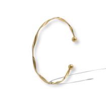 Pulseira Bracelete Dourado Ajustavel Bola Aço Inox Regulável
