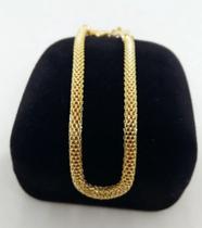 Pulseira Bracelete em Malha Aço Inox 316l