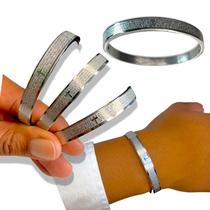 Pulseira Bracelete Feminina Aço inoxidável 316 Pai Nosso Pulseira Bracelete Feminina Aço inoxidável 316 Pai Nosso