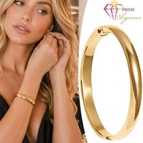 Pulseira Bracelete Feminina Banhado Ouro Redondo Semijoia Pulseira Bracelete Feminina Banhado Ouro Redondo Semijoia