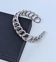 Pulseira Bracelete Feminina elo Geométrica grossa vazado Folheado a Ouro Dourado Prata Luxo Acessório Feminino Pulseira Bracelete Feminina elo Geométrica grossa vazado Folheado a Ouro Dourado Prata Luxo Acessório Feminino