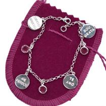 Pulseira Bracelete Feminina Folheada Prata 925 Legítima
