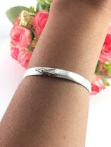 Pulseira Bracelete Feminina Prata Legitima 925 18 Cm