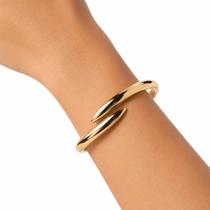 Pulseira Bracelete Feminino Dourado Elegante Luxo Comprimento:7 cmCor:Dourado-escuroDiâmetro:7 cm