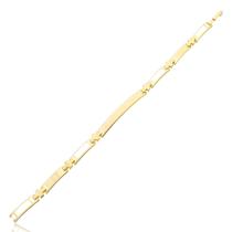 Pulseira Bracelete feminino Ouro 18k Flexível Arcos vazados