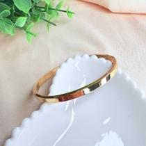 Pulseira Bracelete Fina Dourado em Aço Inox